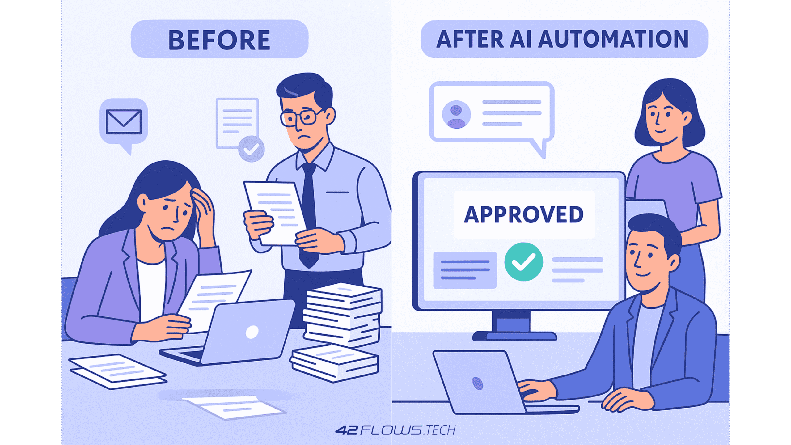 AI-driven approval automation before and after